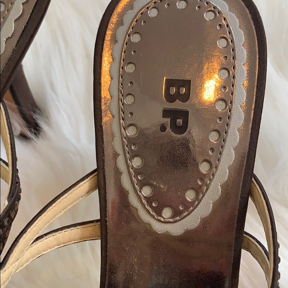 BP women’s bronze beaded brown heels - Picture 3 of 6